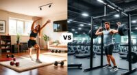 choosing between home and gym