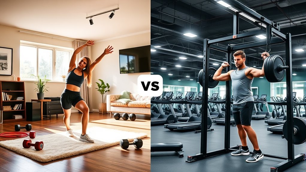 choosing between home and gym
