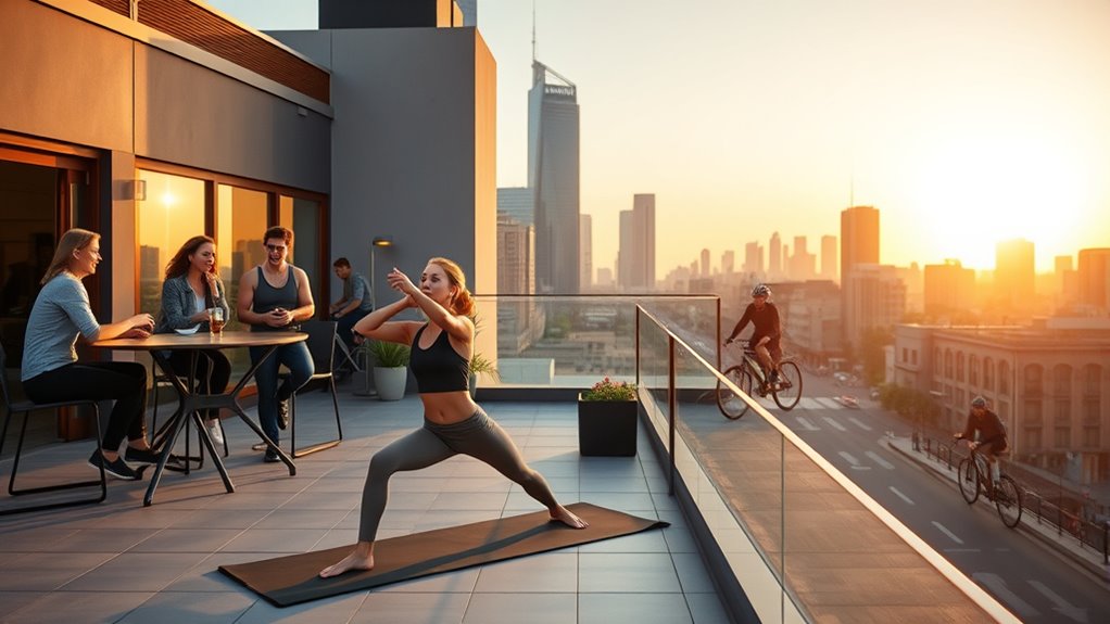 combine social fitness activities