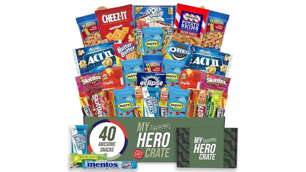 forty item military snack box