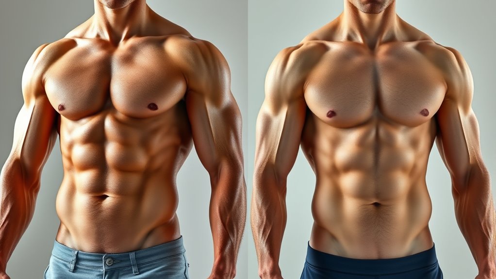 muscle shapes body silhouette