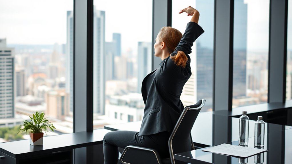 office stretching and movement