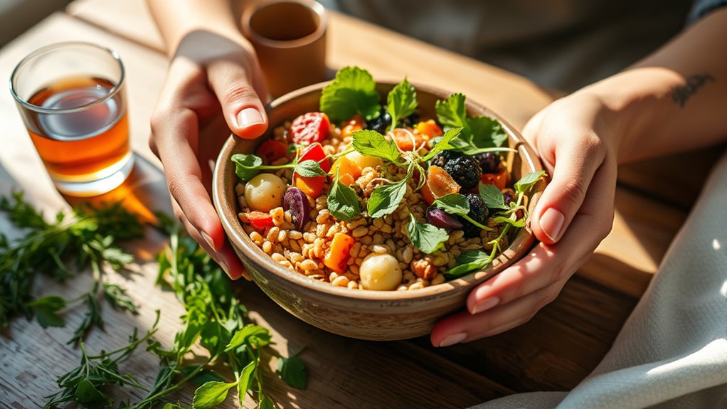 practice awareness during meals