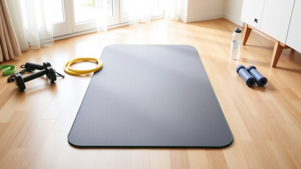 supportive non slip exercise mat