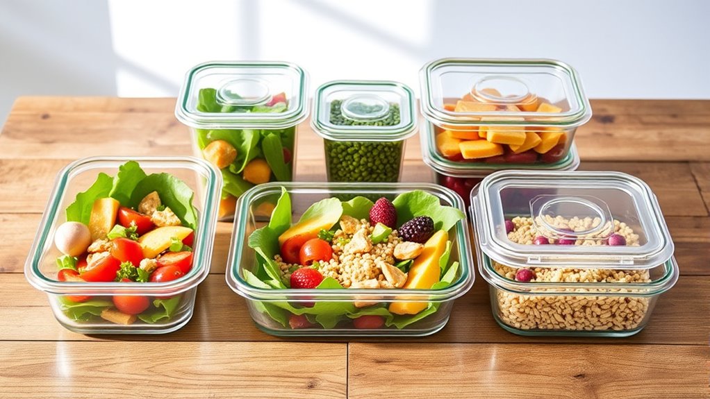 top glass food storage
