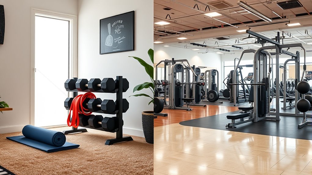workout space and equipment