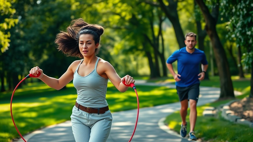comparing jump rope and jogging