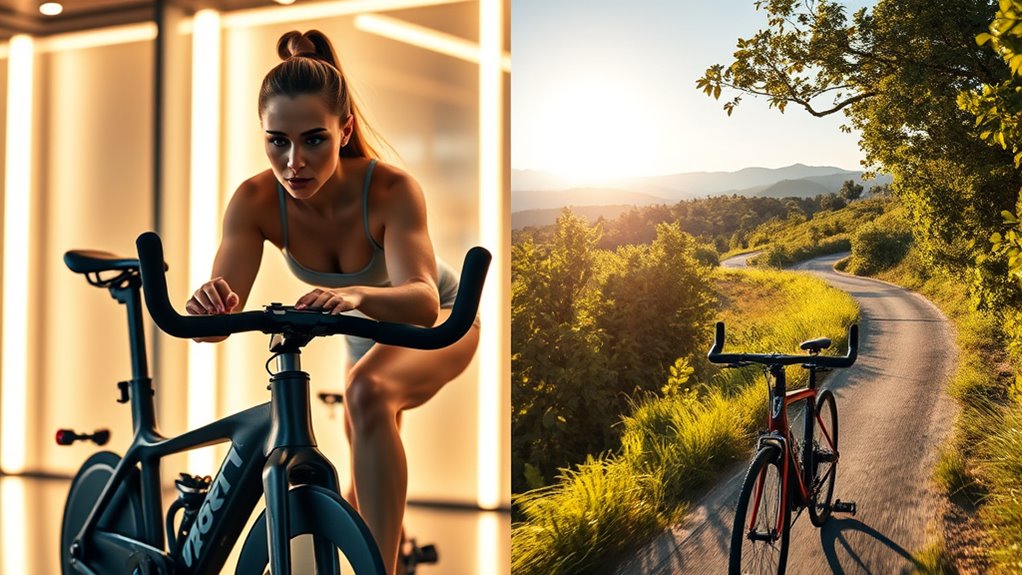indoor versus outdoor cycling