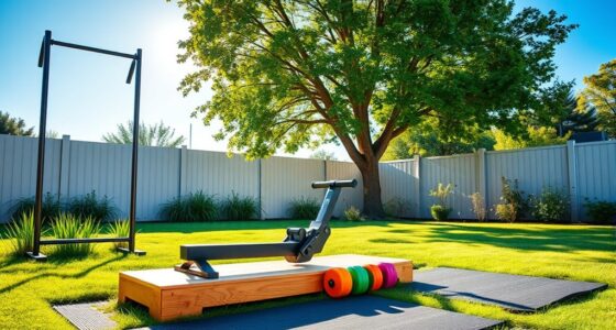outdoor fitness equipment setup