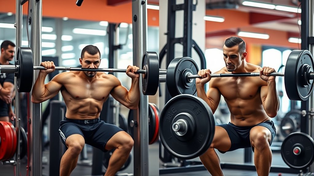 smith machine vs free squats