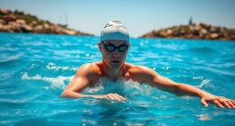 swimming in open water