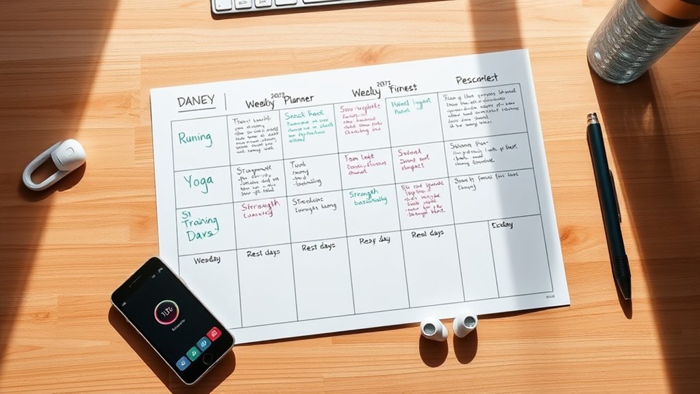 weekly workout schedule template