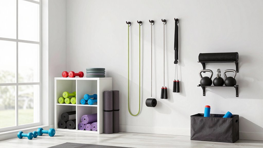 efficient home fitness storage