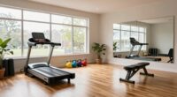 ideal home gym size
