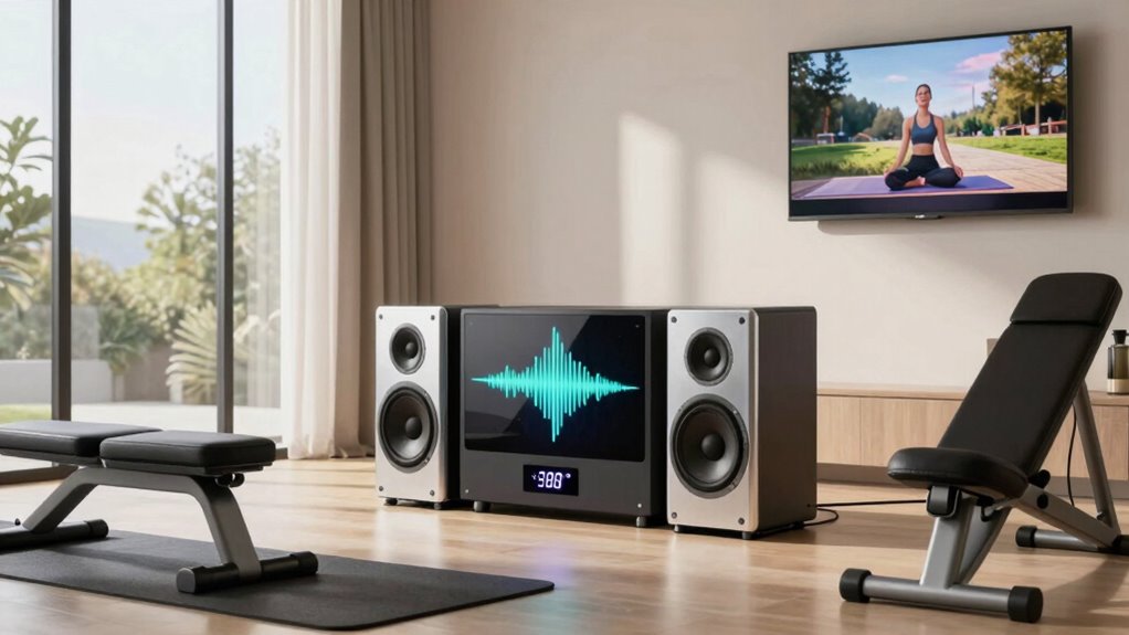 optimal speaker placement enhances workout