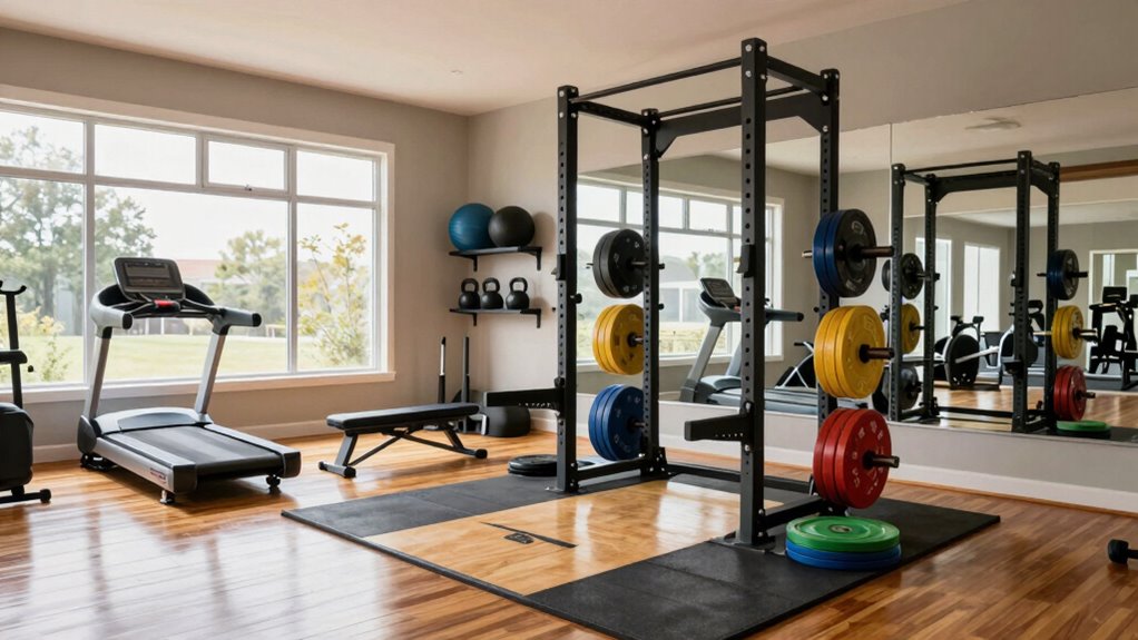 organized motivating workout environment