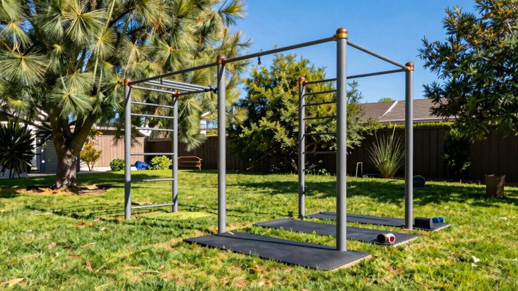 outdoor backyard gym setup