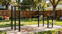 outdoor fitness station setup