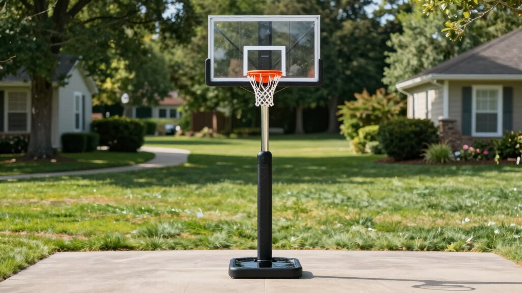 portable adjustable basketball hoop