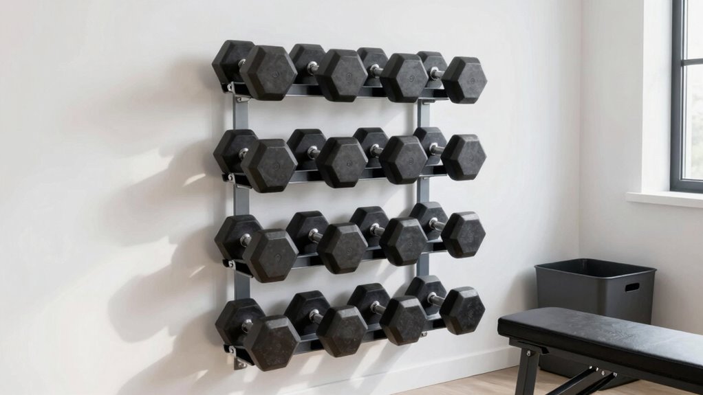 smart dumbbell storage solutions