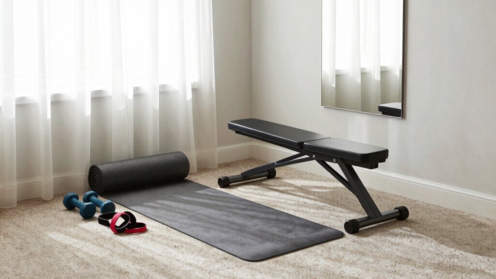 space efficient rental gym setup