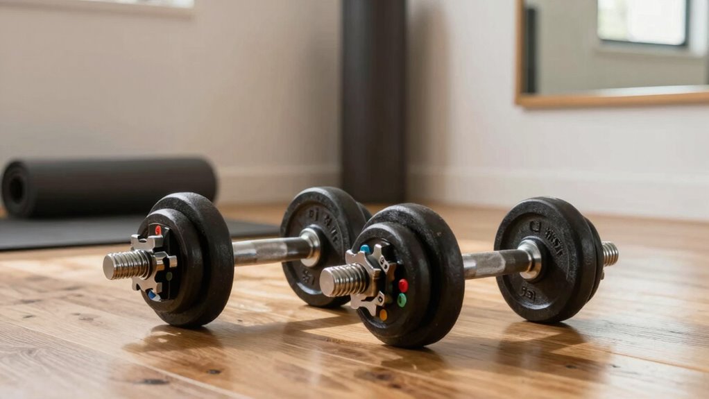 versatile space saving dumbbells